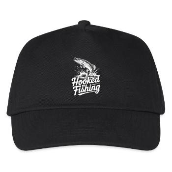 Hooked on Fishing - Kids’ Baseball Cap - black - Front