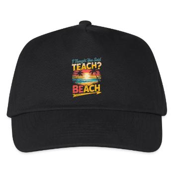 Enseigne, je croyais que tu avais dit plage - Casquette de baseball Enfant - noir - Devant