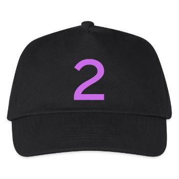 2 - Kinder Basecap - Schwarz - Vorne