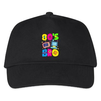 Retour rétro au design vintage des années 80 - Casquette de baseball Enfant - noir - Devant