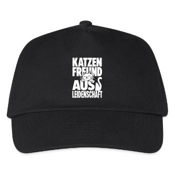 Katzenfreund Aus Leidenschaft - Kinder Basecap - Schwarz - Vorne