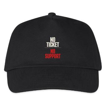 No Ticket No Support Informatiker IT Administrator - Kinder Basecap - Schwarz - Vorne