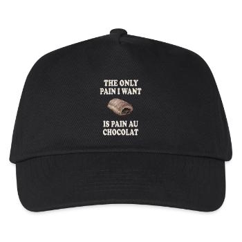 The Only Pain I Want Is Pain Au Chocolat - Kids’ Baseball Cap - black - Front