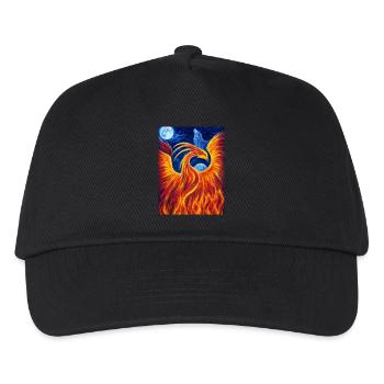 Phénix flamboyant dans la nuit - Casquette de baseball Enfant - noir - Devant