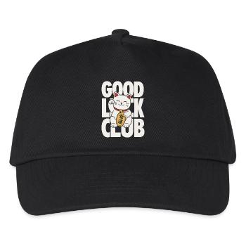 Good Luck Club Lucky Cat - Kinder Basecap - Schwarz - Vorne