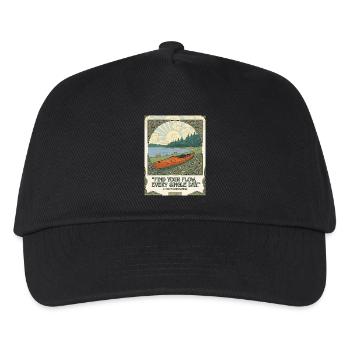 Trouver le flux chaque jour : affiche kayak - Casquette de baseball Enfant - noir - Devant