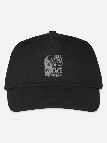 Skull Vintage Design mit schwarzem Humor - Kinder Basecap - Schwarz