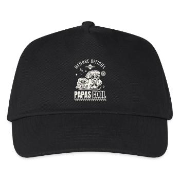Papa cool club pizza cadeau fête des pères - Casquette de baseball Enfant - noir - Devant