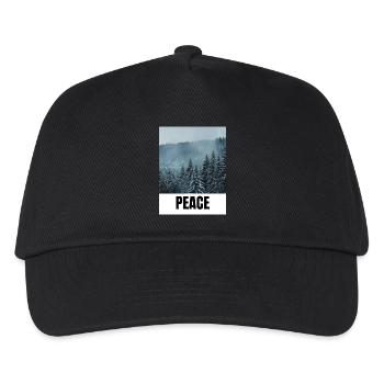 Paix - Casquette de baseball Enfant - noir - Devant