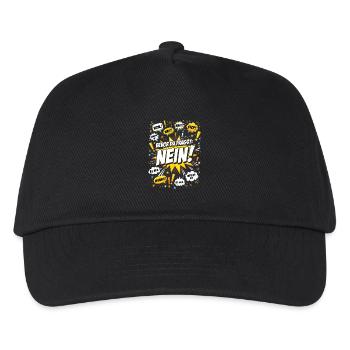 Bevor Du fragst Nein Humor Nope No - Kinder Basecap - Schwarz - Vorne