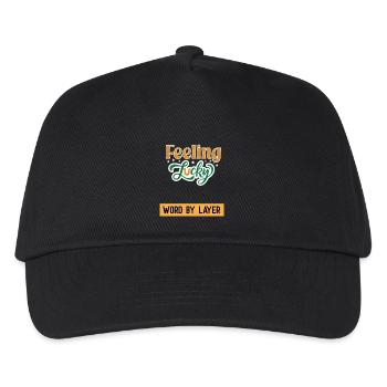 Se sentir chanceux, faute de frappe rétro - Casquette de baseball Enfant - noir - Devant