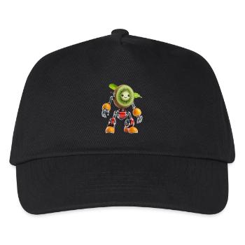 Kiwi Robot Figurine - Kids’ Baseball Cap - black - Front