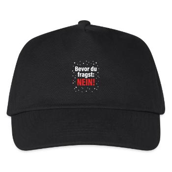 Bevor du fragst: Nein! - Kinder Basecap - Schwarz - Vorne