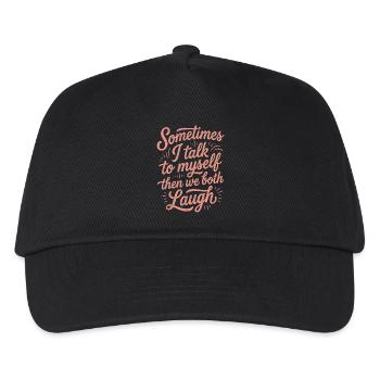 Manchmal rede ich mit mir selbst und lache dann - Kinder Basecap - Schwarz - Vorne