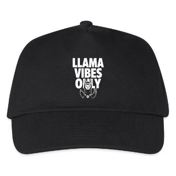 Llama Vibes Only – Hippie Lama - Kinder Basecap - Schwarz - Vorne