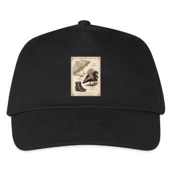 Viktorianischer Sonnenschirm und Vintage-Zubehör - Kinder Basecap - Schwarz - Vorne