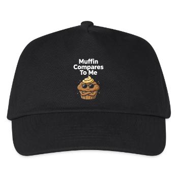 Muffin Compares To Me Lustiger Muffin - Kinder Basecap - Schwarz - Vorne