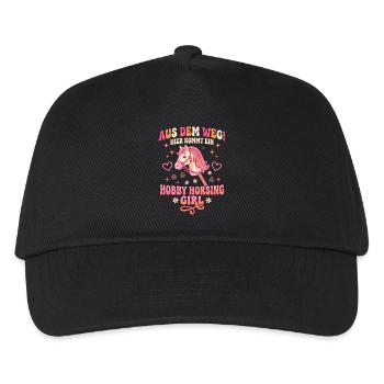 Hobby Horsing Girl Aus dem Weg Steckenpferd - Kinder Basecap - Schwarz - Vorne