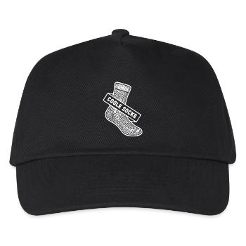 Coole Socke Banner - Kinder Basecap - Schwarz - Vorne