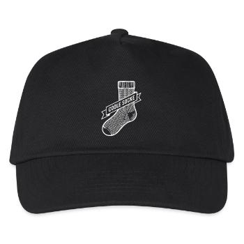 Coole Socke - Kinder Basecap - Schwarz - Vorne