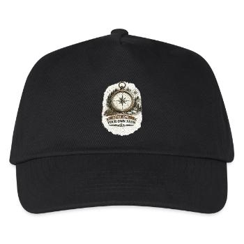 Stay On Your Own Path | Compass Design - Kinder Basecap - Schwarz - Vorne