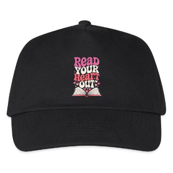Read Your Heart Out Book Retro - Kids’ Baseball Cap - black - Front