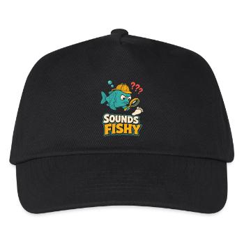 Sounds Fishy Detective Fish - Kids’ Baseball Cap - black - Front