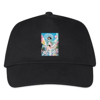 Happy rainy day in pastel colors - Kids’ Baseball Cap - black - Front