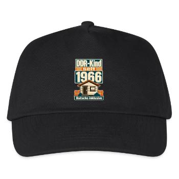 DDR Kind seit 1966, Datsche inklusive Geburtstag - Kids’ Baseball Cap - black - Front