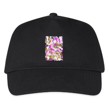 Neon Rosé Tie-Dye Swirl - Kids’ Baseball Cap - black - Front