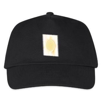 Yellow Spiral Solar Circle - Kids’ Baseball Cap - black - Front