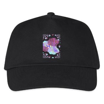 Psychedelic Neon Spiral - Kids’ Baseball Cap - black - Front
