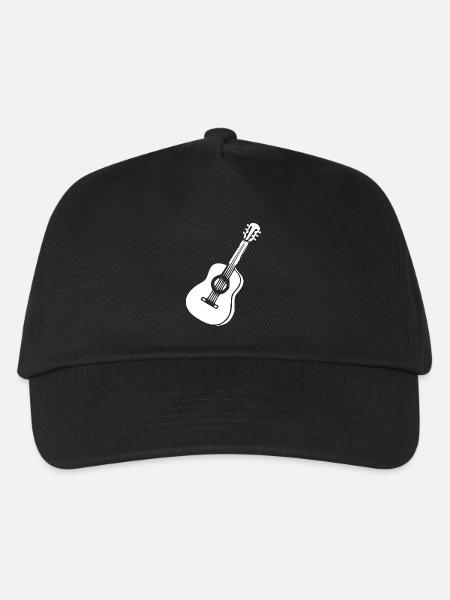 Gitarre Musik Geschenk Musiker Gitarrist - Kinder Basecap - Schwarz