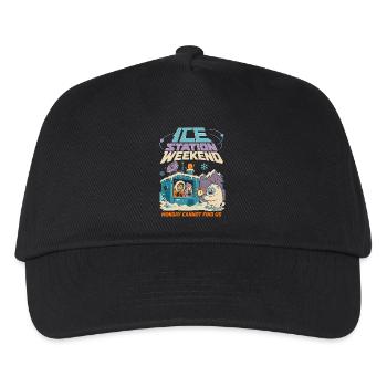 Eisstation Wochenende Winter Humor - Kids’ Baseball Cap - black - Front