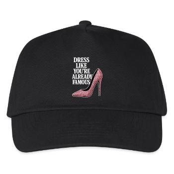 Habille-toi comme si tu étais déjà célèbre - Talon Rose - Casquette de baseball Enfant - noir - Devant