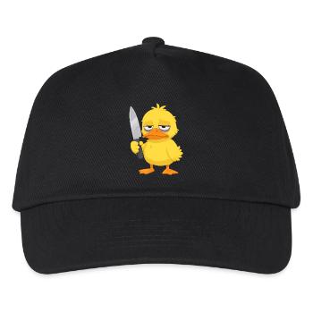 frustrierte Ente mit Messer - Kinder Basecap - Schwarz - Vorne