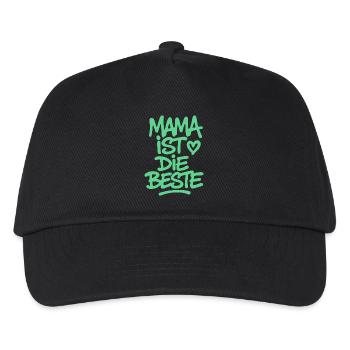 Mama ist die Beste - Kinder Basecap - Schwarz - Vorne