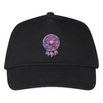 Traumfänger mit Motte Nacht Galaxy Albtraum Kunst - Kinder Basecap - Schwarz - Vorne