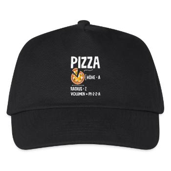 Pizza Mathematik Pi Z Za Lustiger Spruch - Kinder Basecap - Schwarz - Vorne