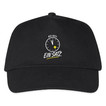 Nur noch ein Satz Lustiger Tennis Spruch - Kinder Basecap - Schwarz - Vorne