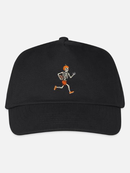 Halloween-Skeleton-Footballspieler - Kinder Basecap - Schwarz