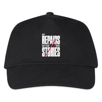 Nähen – My Repairs Better Have Stories - Kinder Basecap - Schwarz - Vorne
