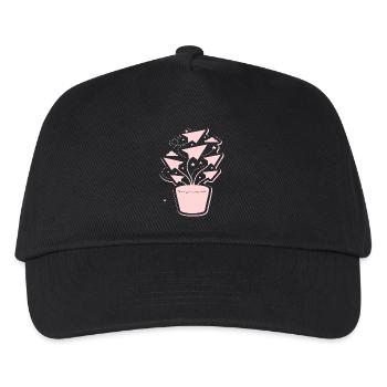 Pastellpapierflug Blütenzauber - Kinder Basecap - Schwarz - Vorne