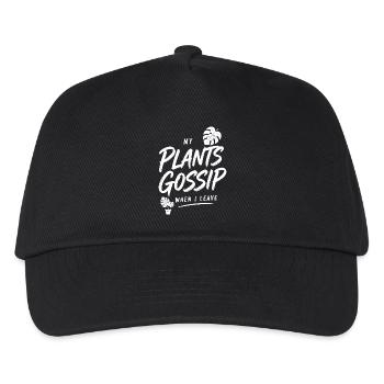 Pflanzenhumor – My Plants Gossip When I Leave - Kinder Basecap - Schwarz - Vorne