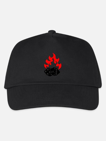 flaming_cubes - Kinder Basecap - Schwarz