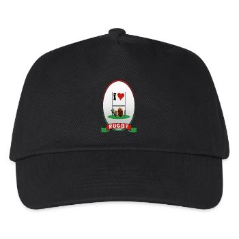 rugby - Kinder Basecap - Schwarz - Vorne