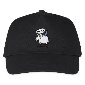 gestochen_schaf - Kids’ Baseball Cap - black - Front