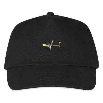 Razor Blade Pulse Heart Love - Kids’ Baseball Cap - black - Front