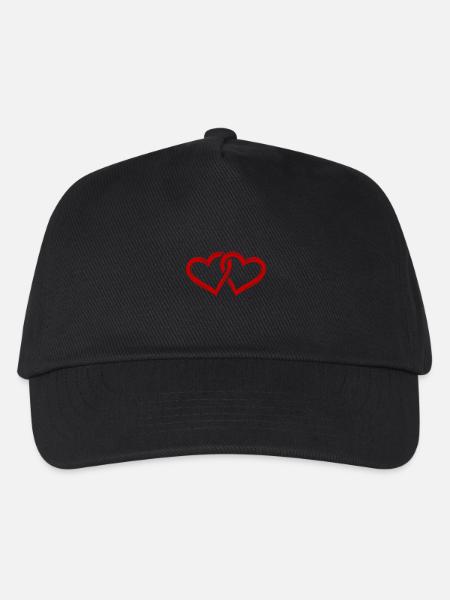 Herzen Liebe Symbol Paare - Kinder Basecap - Schwarz