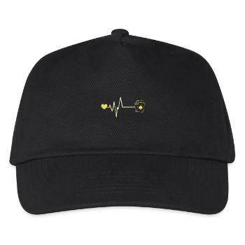 Card Poker Pulse Heart Love - Kids’ Baseball Cap - black - Front